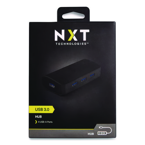 USB 3.0 Hub, 4 Ports, Black
