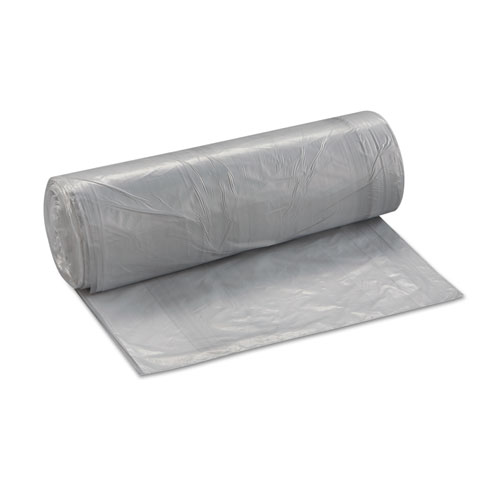 Low-Density Commercial Can Liners, Coreless Interleaved Roll, 30 gal, 0.58 mil, 30" x 36", Clear, 25 Bags/Roll, 10 Rolls/CT