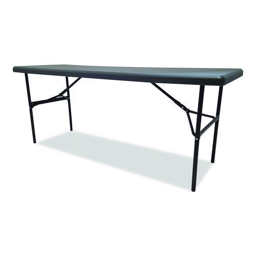 IndestrucTable Classic Folding Table, Rectangular, 72" x 24" x 29", Charcoal