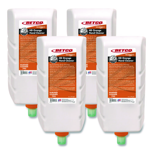 HD Orange Hand Cleaner Refill, For Triton Dispensers, Citrus Zest Scent, 4 L, 4/Carton