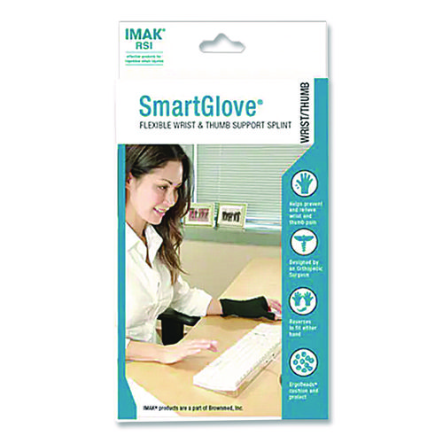 SmartGlove with Thumb Support, Small, Fits Left Hand/Right Hand, Black