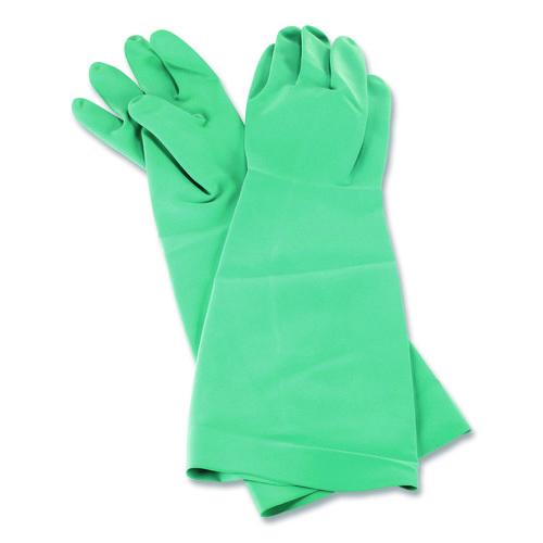 Nitrile Dishwashing Gloves, 21" Long, Medium, Green, Pair