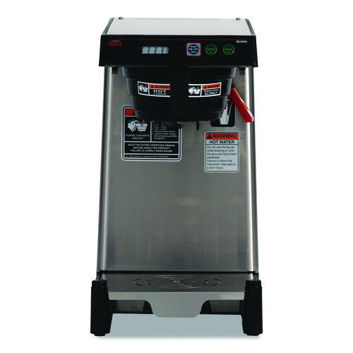 WAVE15-APS Low Profile Automatic Airpot Coffee Brewer, 12-Cup, Gray/Stainless Steel