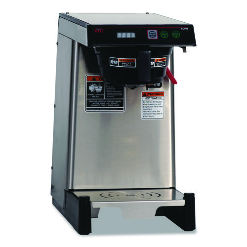 WAVE15-APS Low Profile Automatic Airpot Coffee Brewer, 12-Cup, Gray/Stainless Steel