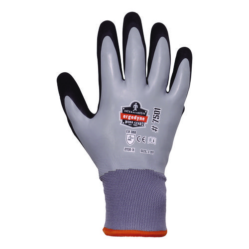 ProFlex 7501 Coated Waterproof Winter Gloves, Gray, Medium, Pair