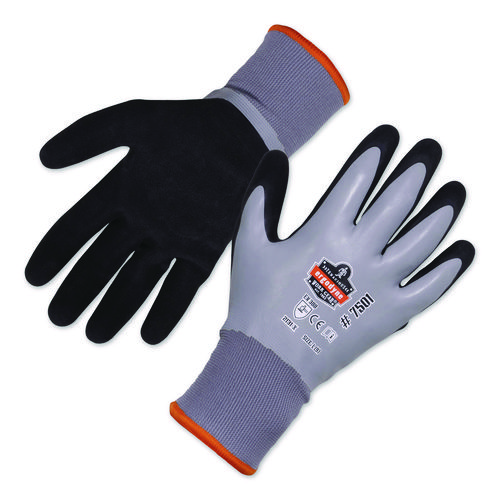 ProFlex 7501 Coated Waterproof Winter Gloves, Gray, Medium, Pair