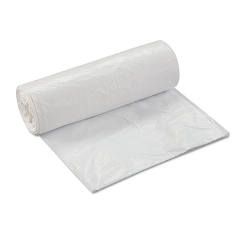 Low-Density Commercial Can Liners, Coreless Interleaved Roll, 30 gal, 0.7 mil, 30" x 36", White, 25 Bags/Roll, 8 Rolls/Carton