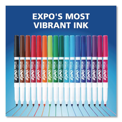 Low Odor Dry Erase Vibrant Color Markers, Fine Bullet Tip, Assorted Colors, 36/Pack