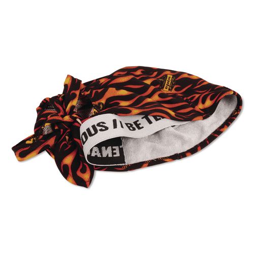 Chill-Its 6615 High-Performance Bandana Doo Rag with Terry Cloth Sweatband, One Size Fits Most, Flames