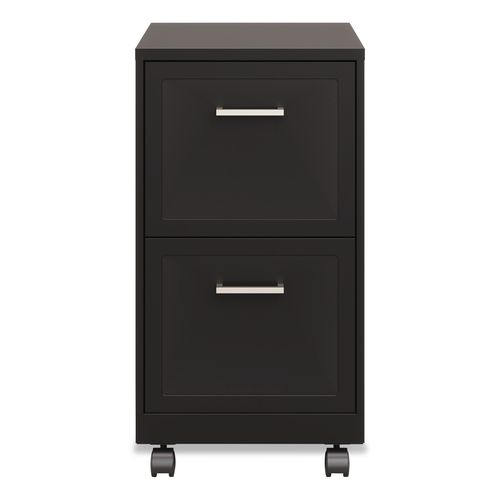 Two-Drawer Mobile Vertical File, 2 Letter-Size File Drawers, 14.25 x 18 x 26.7, Black