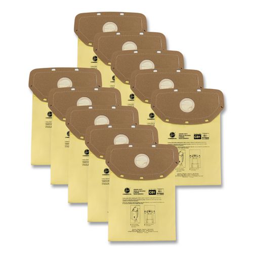 Disposable Closed Collar Vacuum Bags, Allergen CB1, 10/Pack
