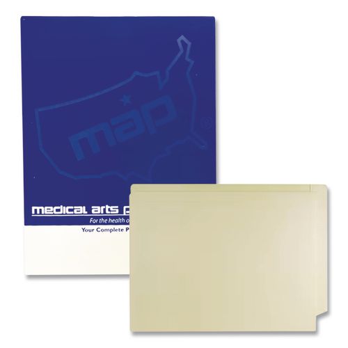 Economy End Tab File Folder, Straight Tabs, Letter Size, 0.75" Expansion, Manila, 100/Box
