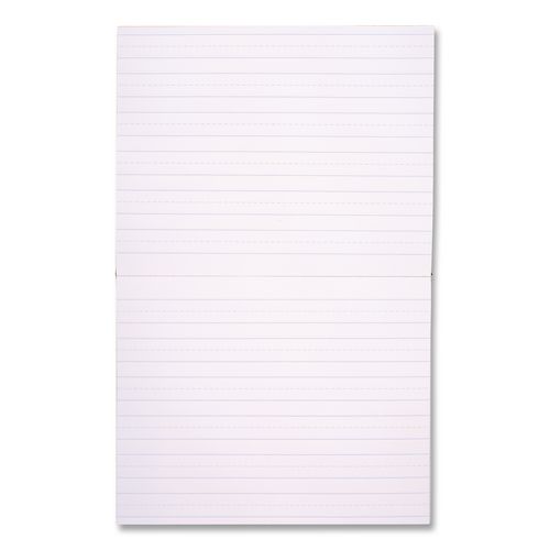 Learn to Letter Primary Journal with Raised Ruling, Manuscript Format, Orange/White/Blue Cover, (40) 10 x 8 Sheets