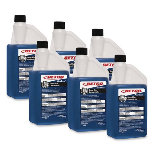Deep Blue Glass and Surface Cleaner, 32 oz Bottle, 6/Carton