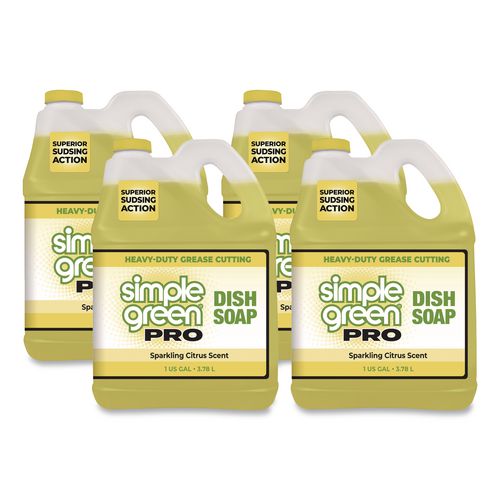 Pro Dish Soap, Sparkling Citrus Scent, 1 gal Bottle, 4/Carton