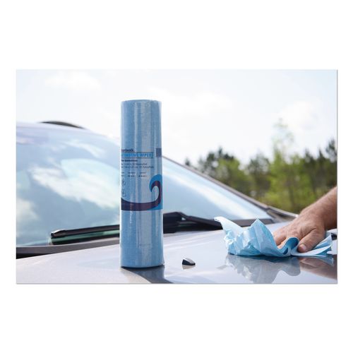 Image of Automotive Wiper Rolls, 9.4 x 11, Blue, 55/Roll, 30 Rolls/Carton
