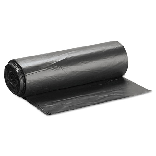 High-Density Commercial Can Liners, 60 gal, 17 mic, 38" x 60", Black, 25 Bags/Roll, 8 Interleaved Rolls/Carton