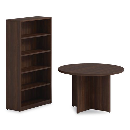 Alera Seville Round Conference Table, Round, 48" Diameter, Mahogany