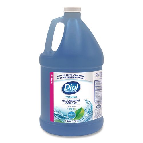 Antibacterial Defense Foaming Hand Wash Refill, Plus Aloe Formula, Spring Water Scent, 1 gal, 4/Carton