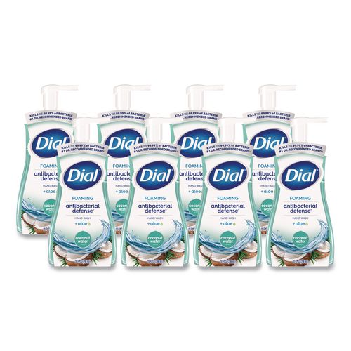 Antibacterial Foaming Hand Wash, Coconut Water Scent, 10 oz, 8/Carton