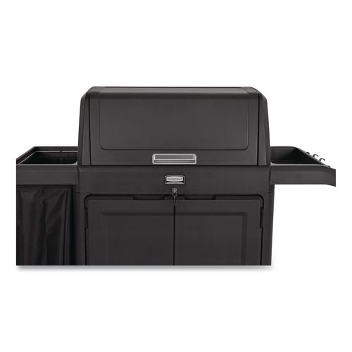 Locking Security Hood for Housekeeping Carts, Plastic, Black