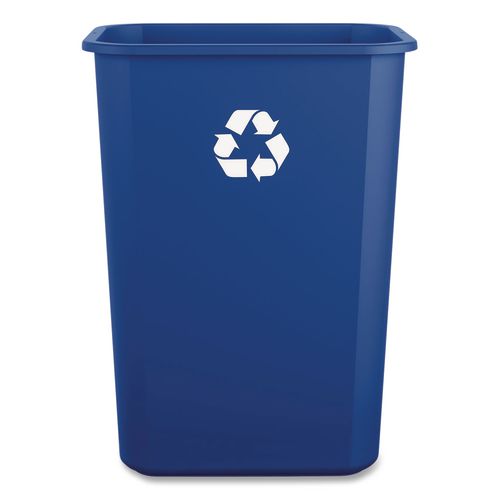 Recycling Container, 10 gal, Polypropylene, Blue