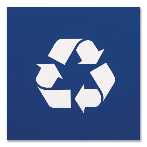 Recycling Container, 10 gal, Polypropylene, Blue