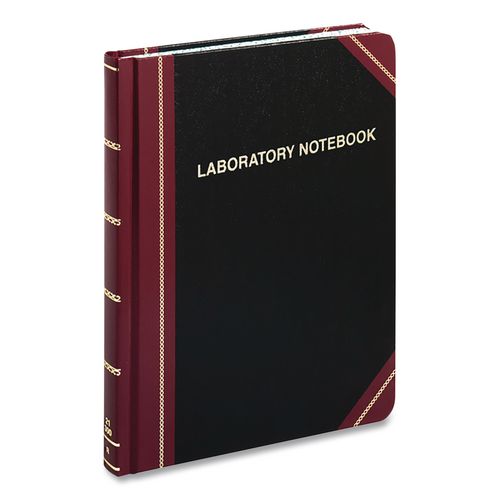 Boorum & Pease® Laboratory Notebook, Data/Lab-Record Format, Black/Red ...