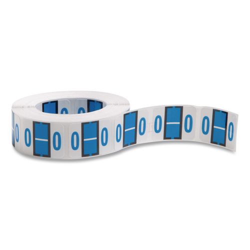 零 A-Z Color-Coded End Tab Filing Labels, O, 1 x 1.25, White, 500