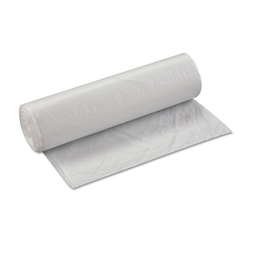 High-Density Commercial Can Liners Value Pack, 60 gal, 14 mic, 43" x 46", Clear, 25 Bags/Roll, 8 Rolls/Carton