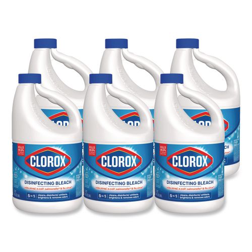 Concentrated Regular Disinfecting Bleach, 81 oz Bottle, 6