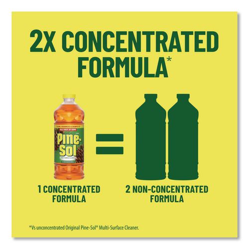 Multi-Surface Cleaner Disinfectant Concentrated, Pine Scent, 14 oz Bottle, 12/Carton