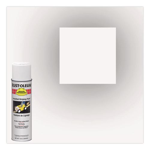 High Performance 2300 System Inverted Striping Paint, Semi-Gloss White, 18 oz Aerosol Can, 6/Carton