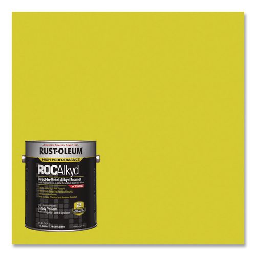 High Performance V7400 System 340 Low VOC DTM Alkyd Enamel Paint, Gloss Safety Yellow, 1 gal Bucket/Pail, 2/Carton