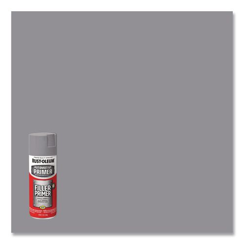 Automotive High Heat Enamel Spray Paint, Flat Gray Filler Primer, 11 oz Aerosol Can, 6/Carton