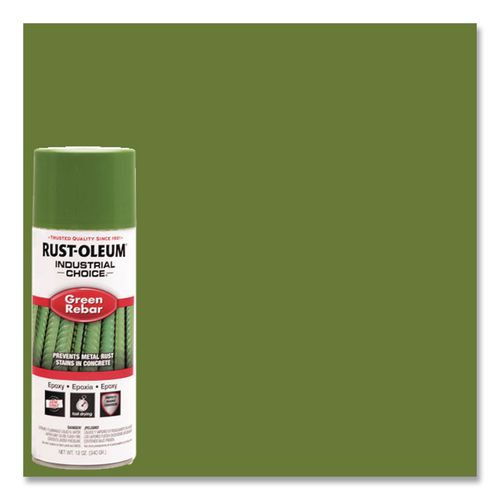 Industrial Choice RB1600 System Epoxy Spray, Gloss Green Rebar, 12 oz Aerosol Can, 6/Carton