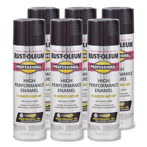 Professional Spray Paint, Gloss Gray, 15 oz Aerosol Can, 6/Carton