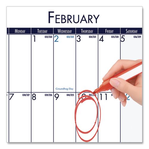 Three Month Desk Pad, 22 x 17, White/Blue/Teal Sheets, Blue Binding, Blue Corners, 14-Month: Dec 2025 to Jan 2027