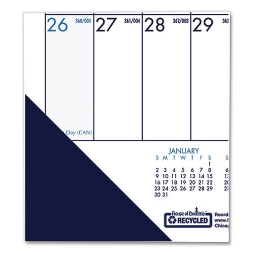 Three Month Desk Pad, 22 x 17, White/Blue/Teal Sheets, Blue Binding, Blue Corners, 14-Month: Dec 2025 to Jan 2027
