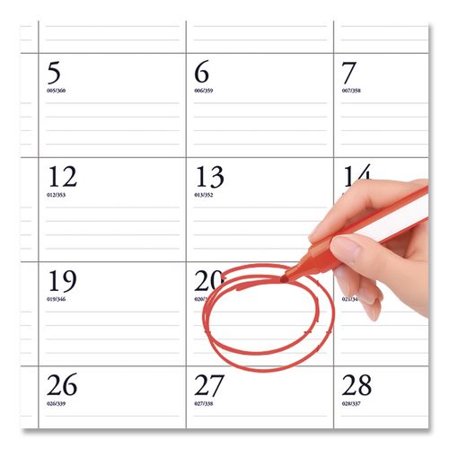 Executive Monthly Desk Pad Calendar, 24 x 19, White/Blue Sheets, Blue Corners, 12-Month (Jan to Dec): 2026