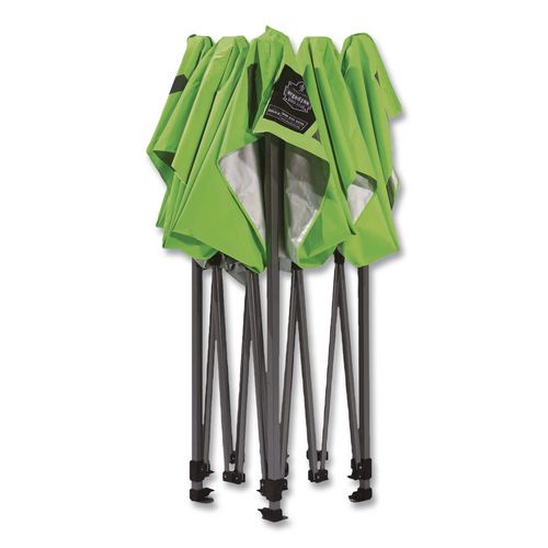 Image of ergodyne® Shax 6052 Heavy-Duty Tent Kit + Mesh Windows, Single Skin, 10 ft x 10 ft, Polyester/Steel, Lime