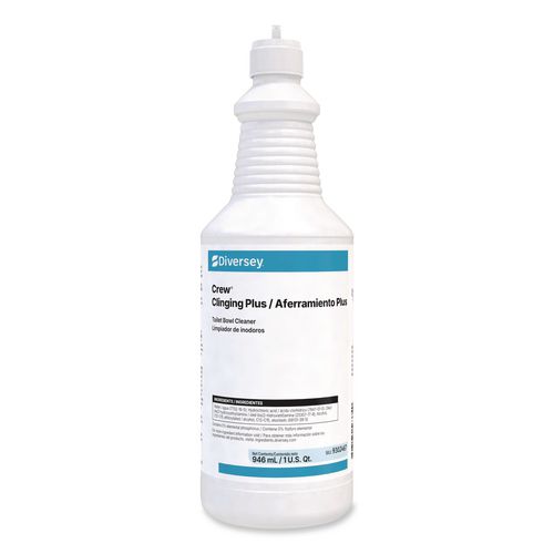 Crew Clinging Plus Toilet Bowl Cleaner, 32 oz Bottle, 12/Carton