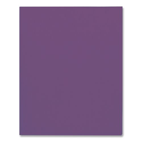 Leatherette Two Pocket Portfolio, 8.5 x 11, Purple/Purple, 10/Pack