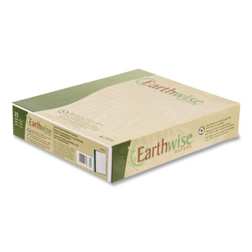 Earthwise by Oxford 100% Recycled Clear Front Report Covers, 3-Prong Fastener, 0.5" Capacity, 8.5 x 11, Clear/Blue, 25/Box