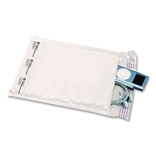 Jiffy TuffGard Self-Seal Cushioned Mailer,#5, Barrier Bubble Air Cell Cushion, Self-Adhesive Closure, 10.5 x 16, White, 25/CT