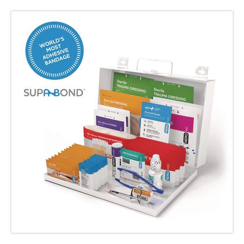 25 Series All Purpose First Aid Kit, 180 Pieces, Metal Case, 4/Carton