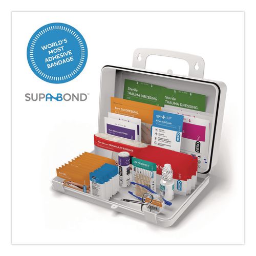 25 Series All Purpose First Aid Kit, 180 Pieces, Plastic Case, 4/Carton
