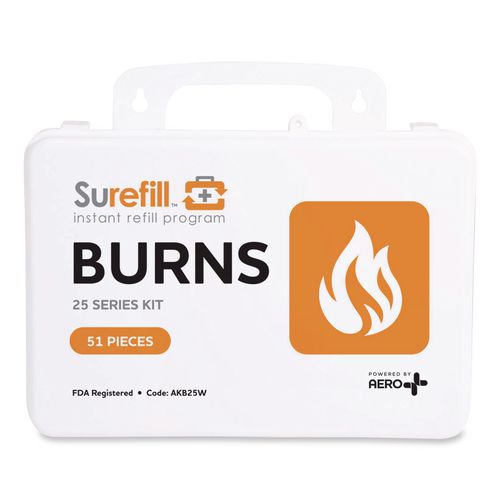 25 Series Burn Kit, 51 Pieces, Plastic Case, 4/Carton