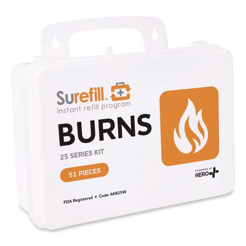 25 Series Burn Kit, 51 Pieces, Plastic Case, 4/Carton