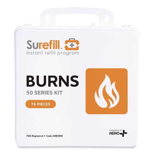 50 Series Burn Kit, 76 Pieces, Plastic Case, 4/Carton